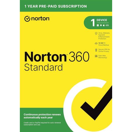 Norton 360 standard 1dv 1yr (21414734)